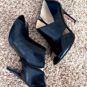 Women’s leather booties.